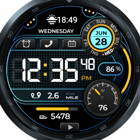 Smart Digital Black Watch