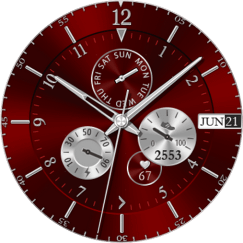 Silver Glossy Watch Face
